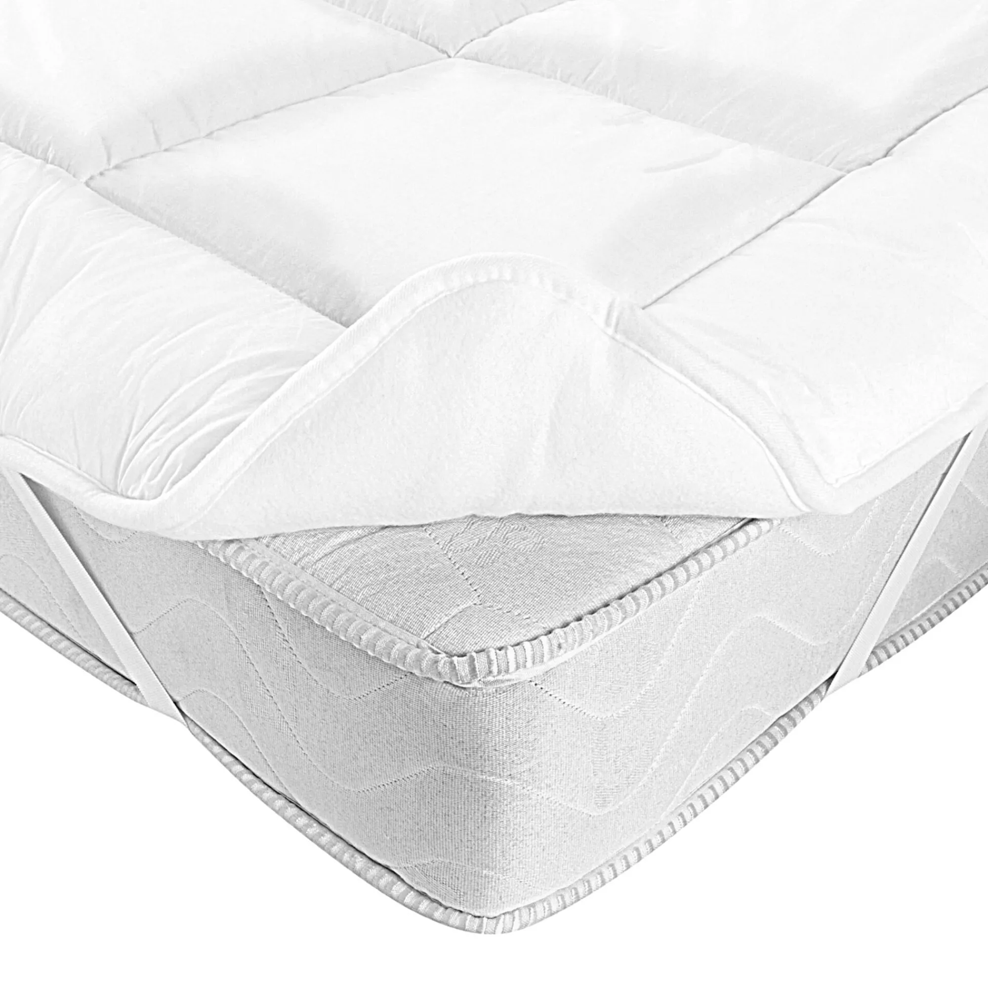 Topdekmatras<Ourson Omkeerbare topdekmatras ® met Greenfirst® antihuisstofmijtbehandeling wit