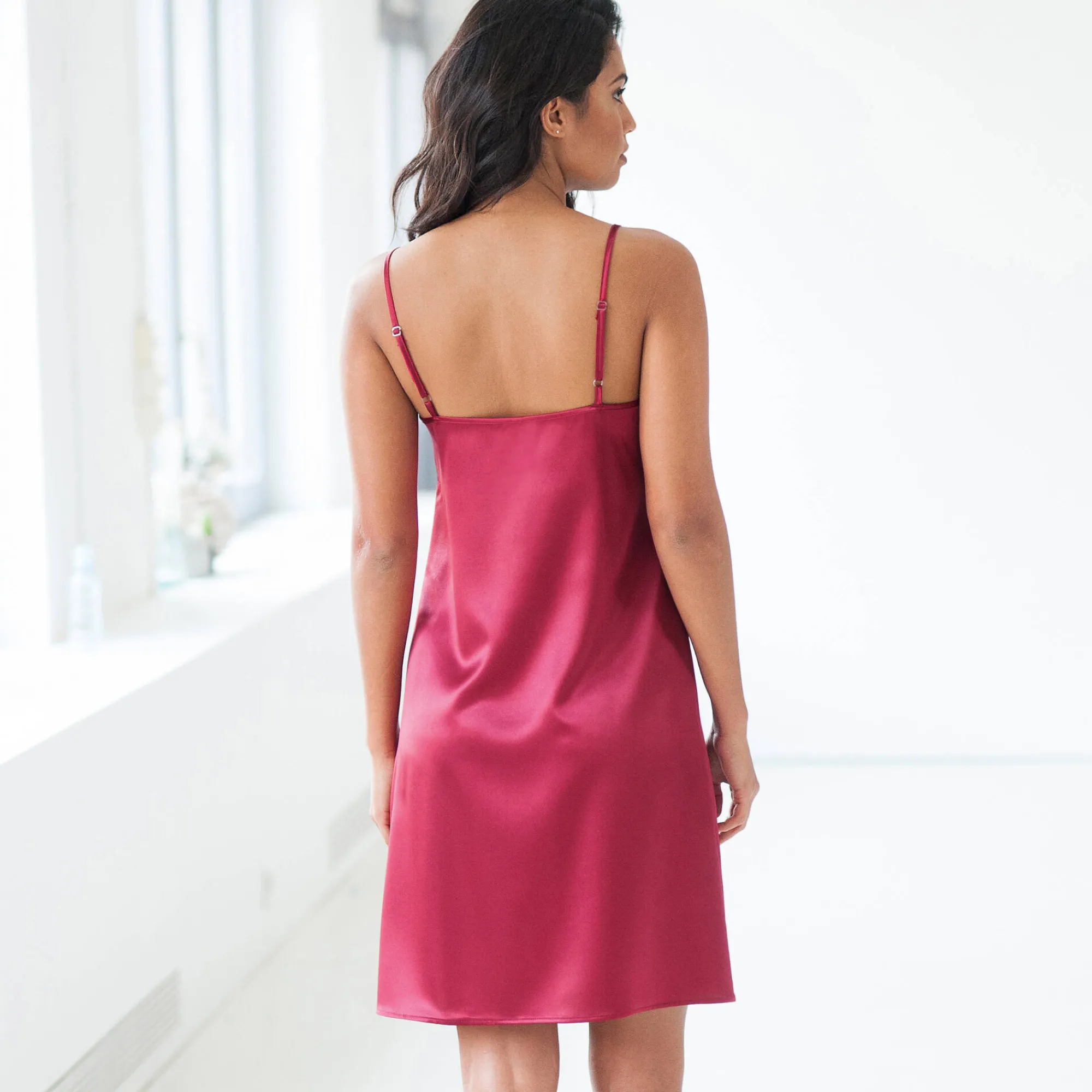 Feestelijke Lingerie|Onderrok En Onderjurk<Blancheporte Onderjurkje in satijn en kant bordeaux