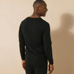 Ondergoed<Thermoperle Ondershirt met ronde hals, lange mouwen, matige warmte - set van 2 zwart