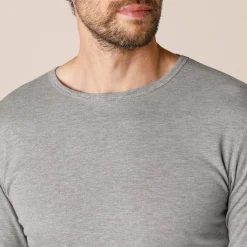 Ondergoed<Thermoperle Ondershirt voor heren, met ronde hals en lange mouwen, intense warmte - set van 2 chiné grijs