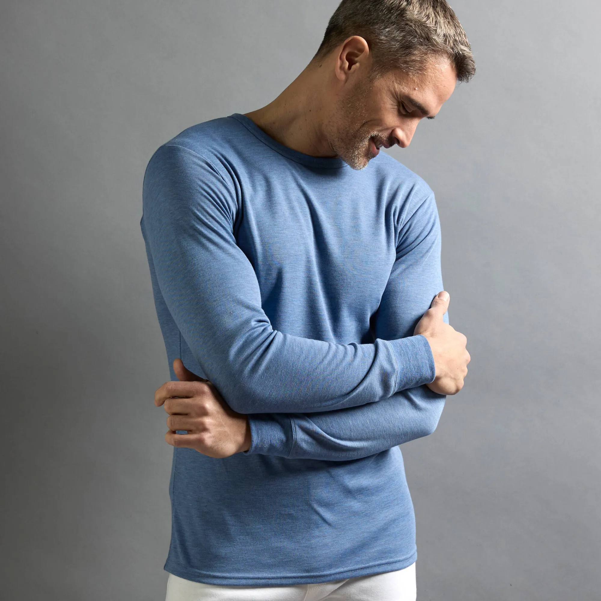 Ondergoed<Thermoperle Ondershirt voor heren, met ronde hals en lange mouwen, intense warmte - set van 2 jeans