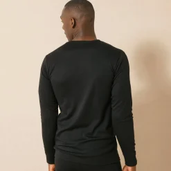 Ondergoed<Thermoperle Ondershirt voor heren, met ronde hals en lange mouwen, intense warmte - set van 2 zwart