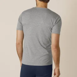 Ondergoed<Thermoperle Ondershirt voor heren, met ronde hals en korte mouwen, intense warmte - set van 2 chiné grijs