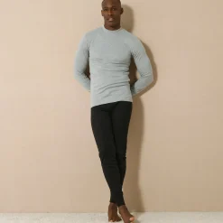 Ondergoed<Thermoperle Ondershirt voor heren, opstaande hals en lange mouwen, intense warmte - set van 2 chiné grijs