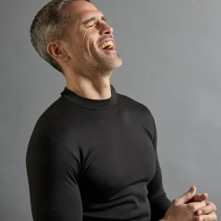 Ondergoed<Thermoperle Ondershirt voor heren, opstaande hals en lange mouwen, intense warmte - set van 2 zwart