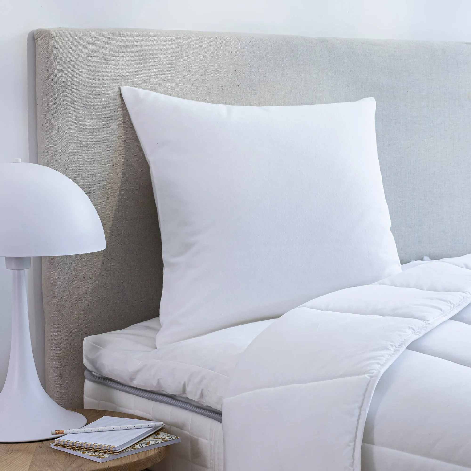 Hoofdkussenhoes<Blancheporte Ondersloop in absorberend molton - set van 2 wit