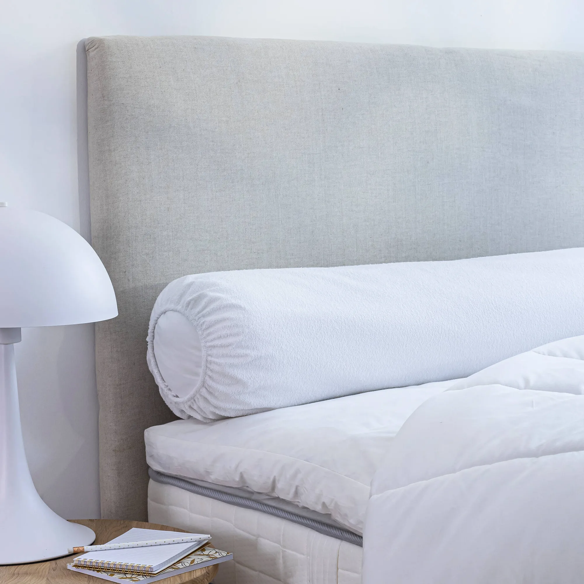 Hoofdkussenhoes<Blancheporte Ondersloop voor peluwkussen, absorberend molton - set van 2 wit
