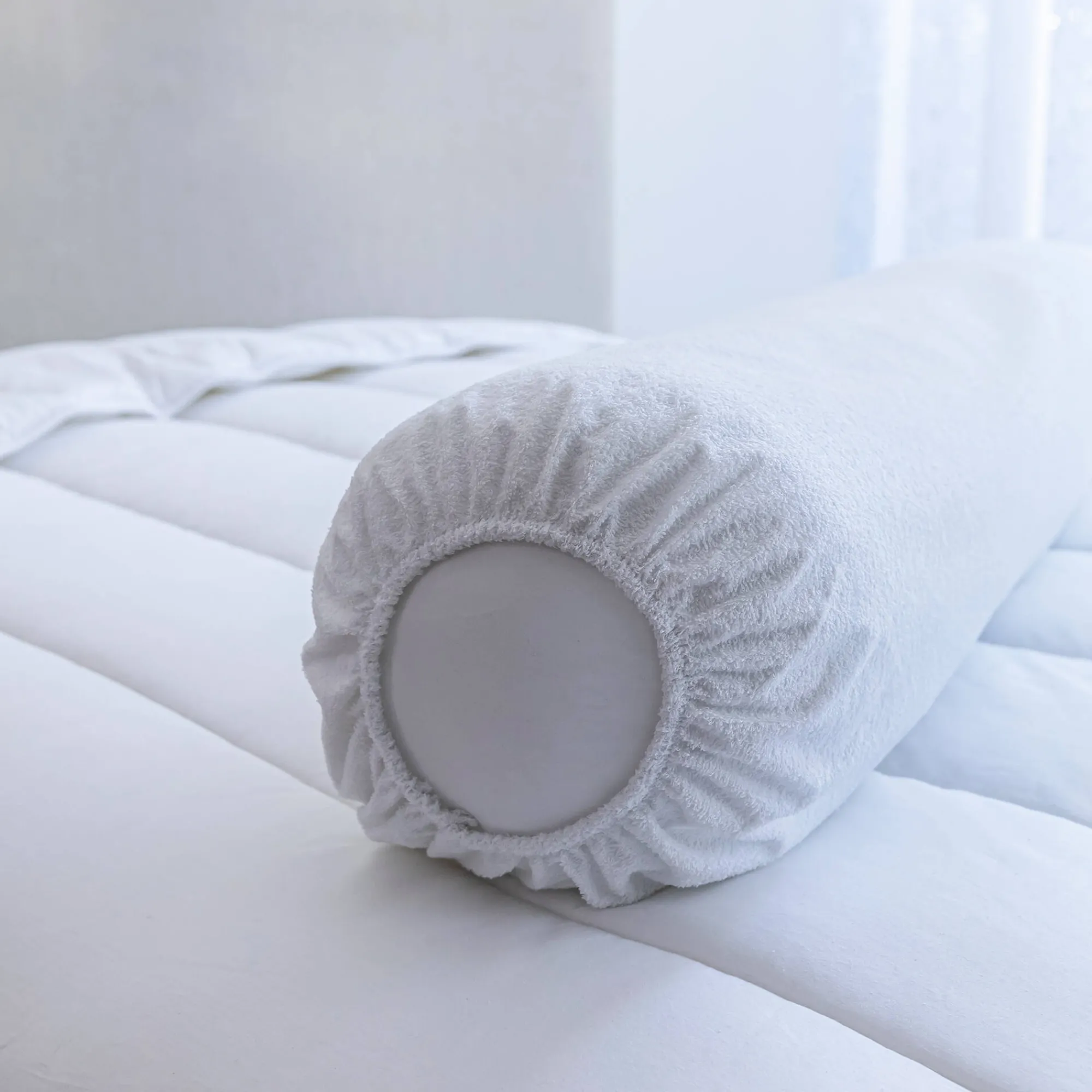 Hoofdkussenhoes<Blancheporte Ondersloop voor peluwkussen, absorberend molton - set van 2 wit