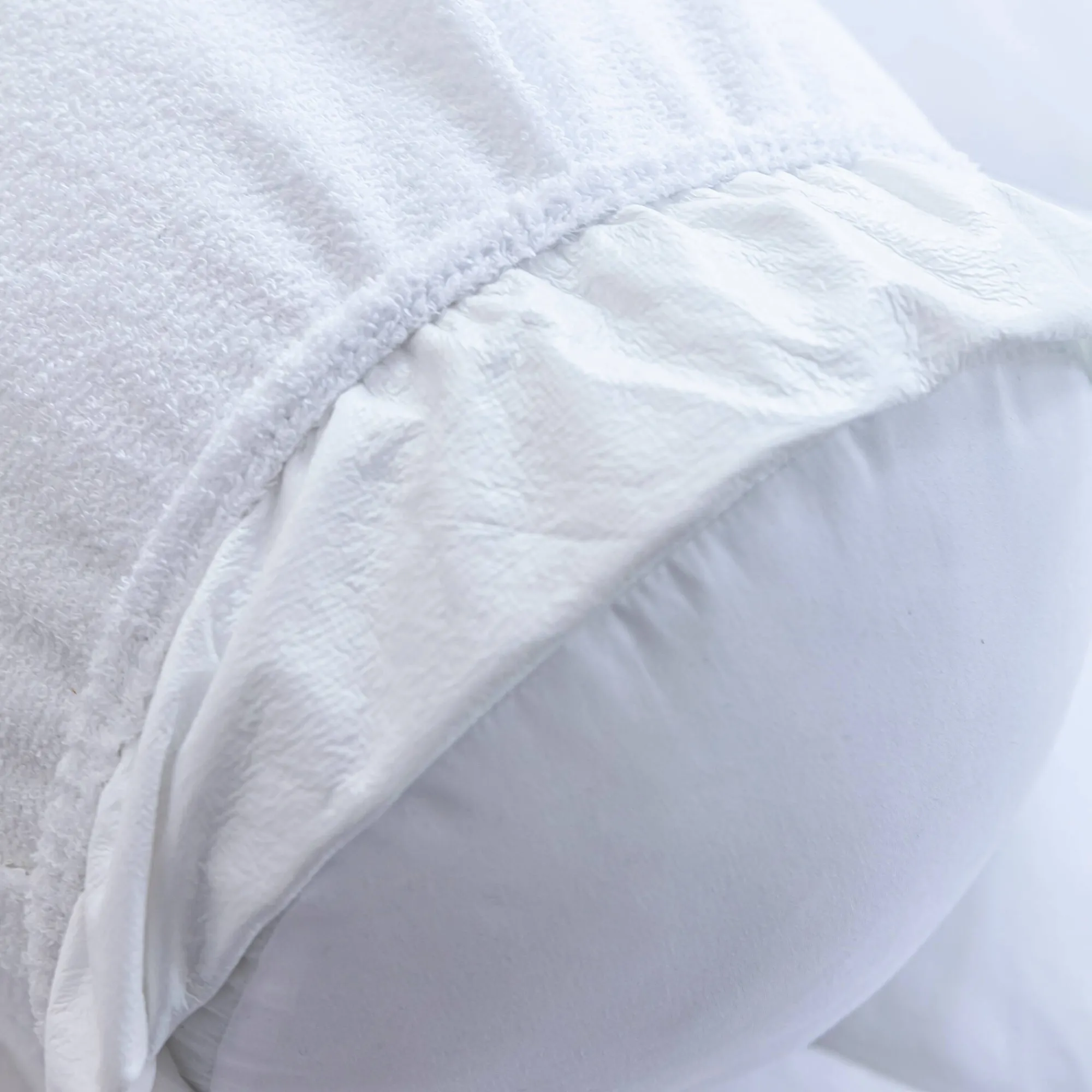 Hoofdkussenhoes<Blancheporte Ondersloop voor peluwkussen, absorberend molton - set van 2 wit