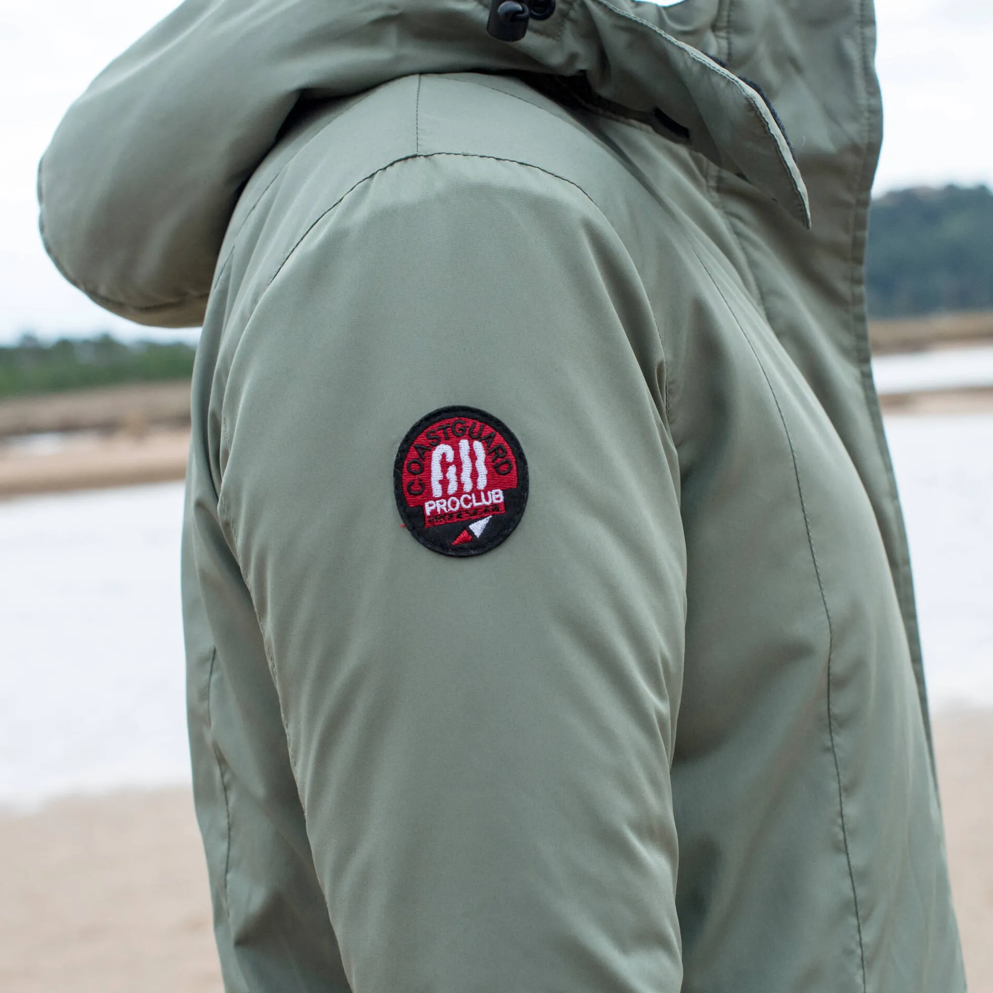 Parka En Donsjas<Outdoor Collection Ondoorlatende effen parka met fleecevoering amandel groen