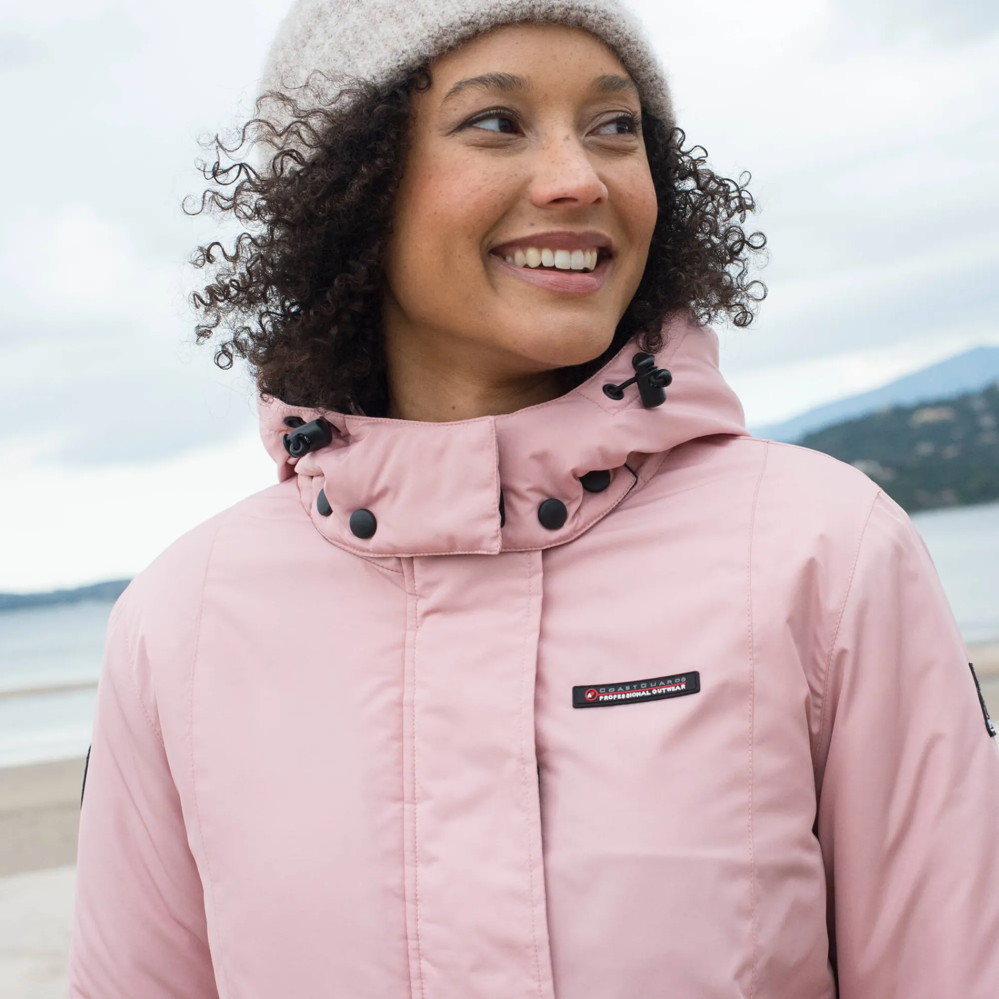 Parka En Donsjas<Outdoor Collection Ondoorlatende effen parka met fleecevoering grijsroze