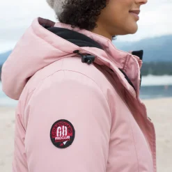 Parka En Donsjas<Outdoor Collection Ondoorlatende effen parka met fleecevoering grijsroze
