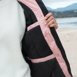 Parka En Donsjas<Outdoor Collection Ondoorlatende effen parka met fleecevoering grijsroze