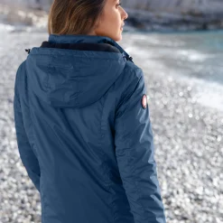 Parka En Donsjas<Outdoor Collection Ondoorlatende effen parka met fleecevoering grijsblauw
