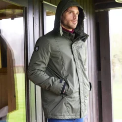 Mantel En Jas<Blancheporte Ondoorlatende parka met fleecevoering en kap kaki