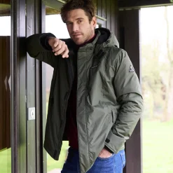 Mantel En Jas<Blancheporte Ondoorlatende parka met fleecevoering en kap kaki