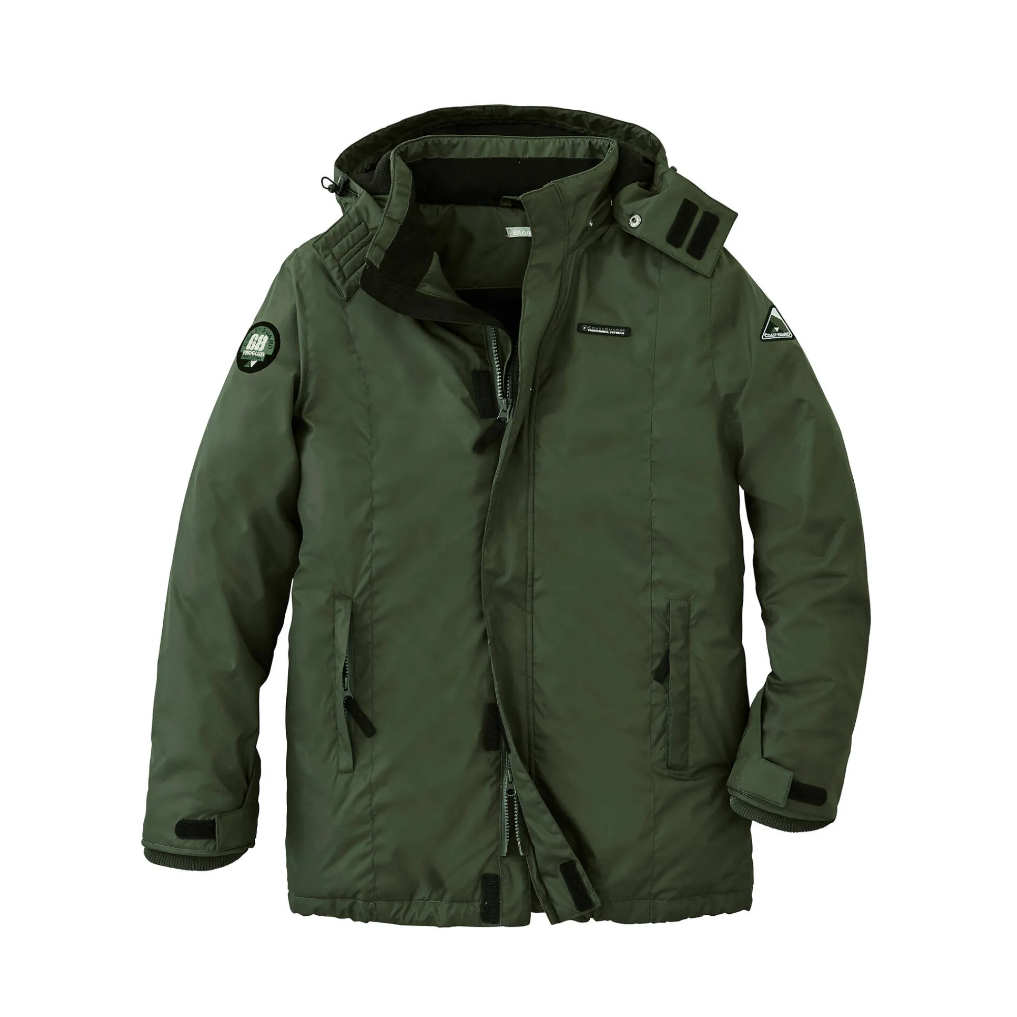 Mantel En Jas<Blancheporte Ondoorlatende parka met fleecevoering en kap kaki