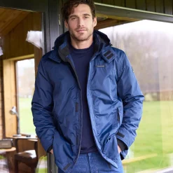 Mantel En Jas<Blancheporte Ondoorlatende parka met fleecevoering en kap marine
