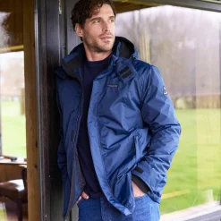 Mantel En Jas<Blancheporte Ondoorlatende parka met fleecevoering en kap marine