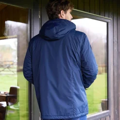 Mantel En Jas<Blancheporte Ondoorlatende parka met fleecevoering en kap marine