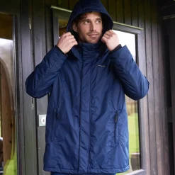 Mantel En Jas<Blancheporte Ondoorlatende parka met fleecevoering en kap marine