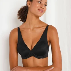 Beha<Dim Onzichtbare beha in microvezel Body Touch - met flexibele beugels zwart