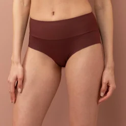 Slip En Shorty<Blancheporte Onzichtbare, comfortabele slip met hoge taille - Set van 2 chocolade