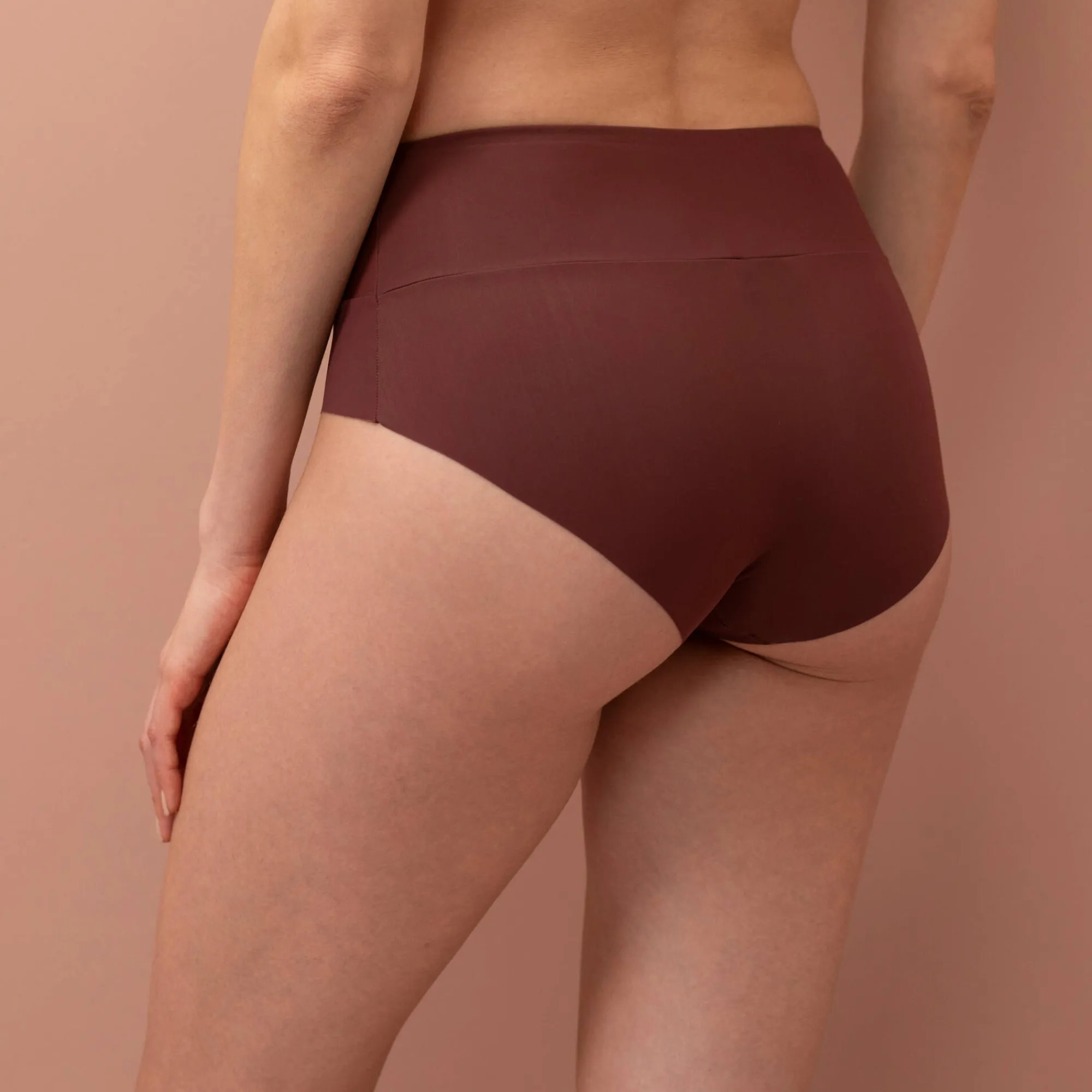Slip En Shorty<Blancheporte Onzichtbare, comfortabele slip met hoge taille - Set van 2 chocolade