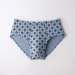 Ondergoed<Blancheporte Open, bedrukte slip met hoge taille - set van 6 blauw + kaki + zwart