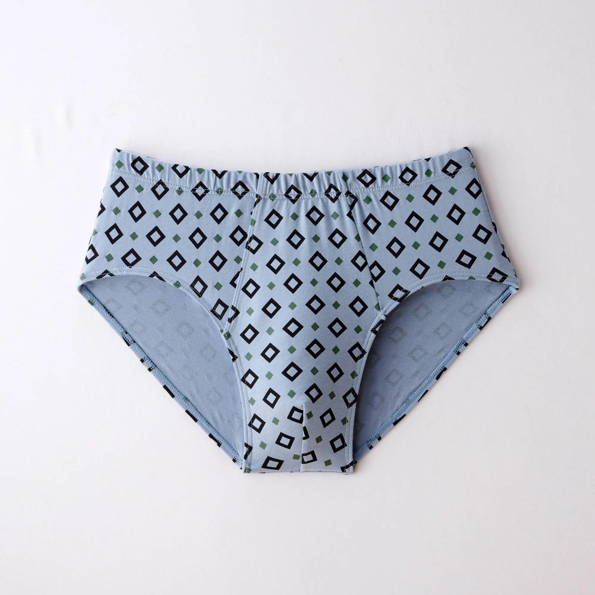 Ondergoed<Blancheporte Open, bedrukte slip met hoge taille - set van 6 blauw + kaki + zwart