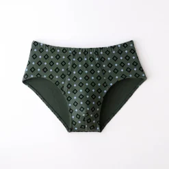 Ondergoed<Blancheporte Open, bedrukte slip met hoge taille - set van 6 blauw + kaki + zwart