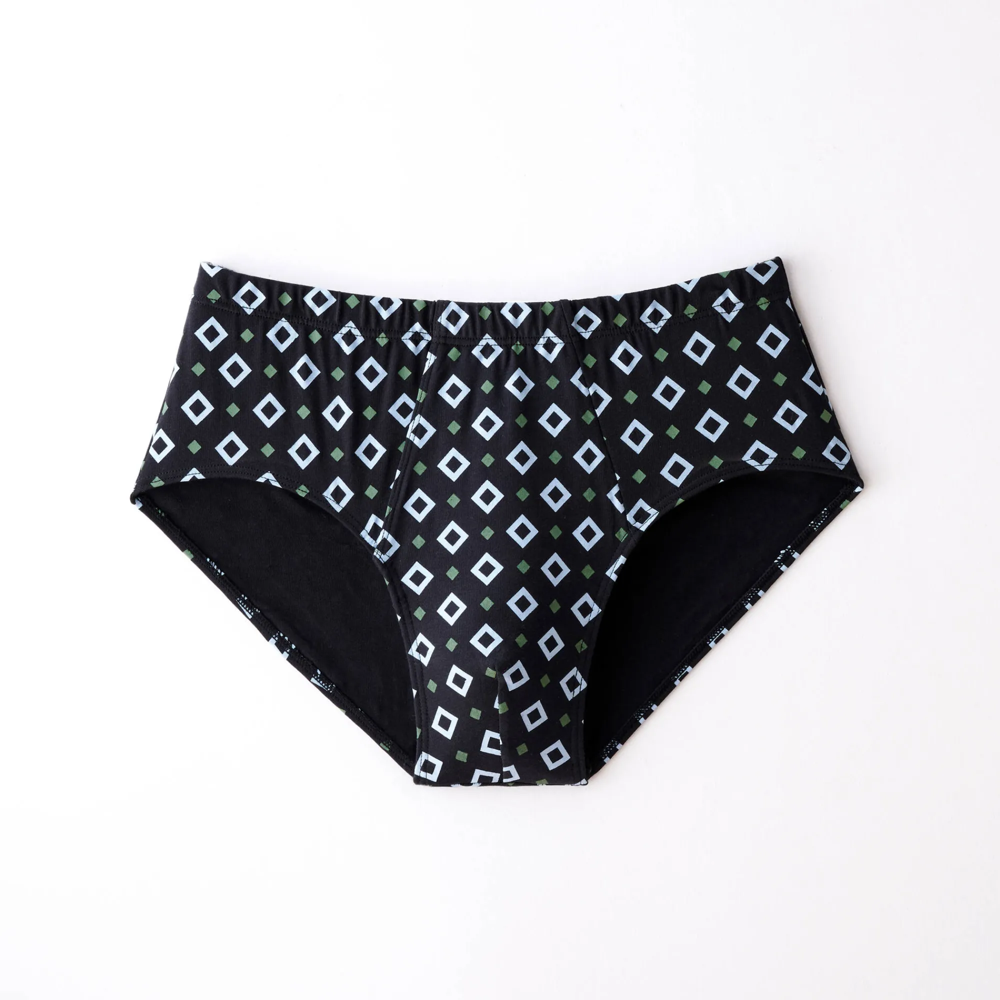 Ondergoed<Blancheporte Open, bedrukte slip met hoge taille - set van 6 blauw + kaki + zwart