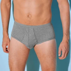 Ondergoed<Eminence Open slip met hoge taille - set van 2 chiné grijs