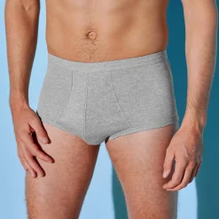 Ondergoed<Blancheporte Open slip met hoge taille - set van 3 chiné grijs