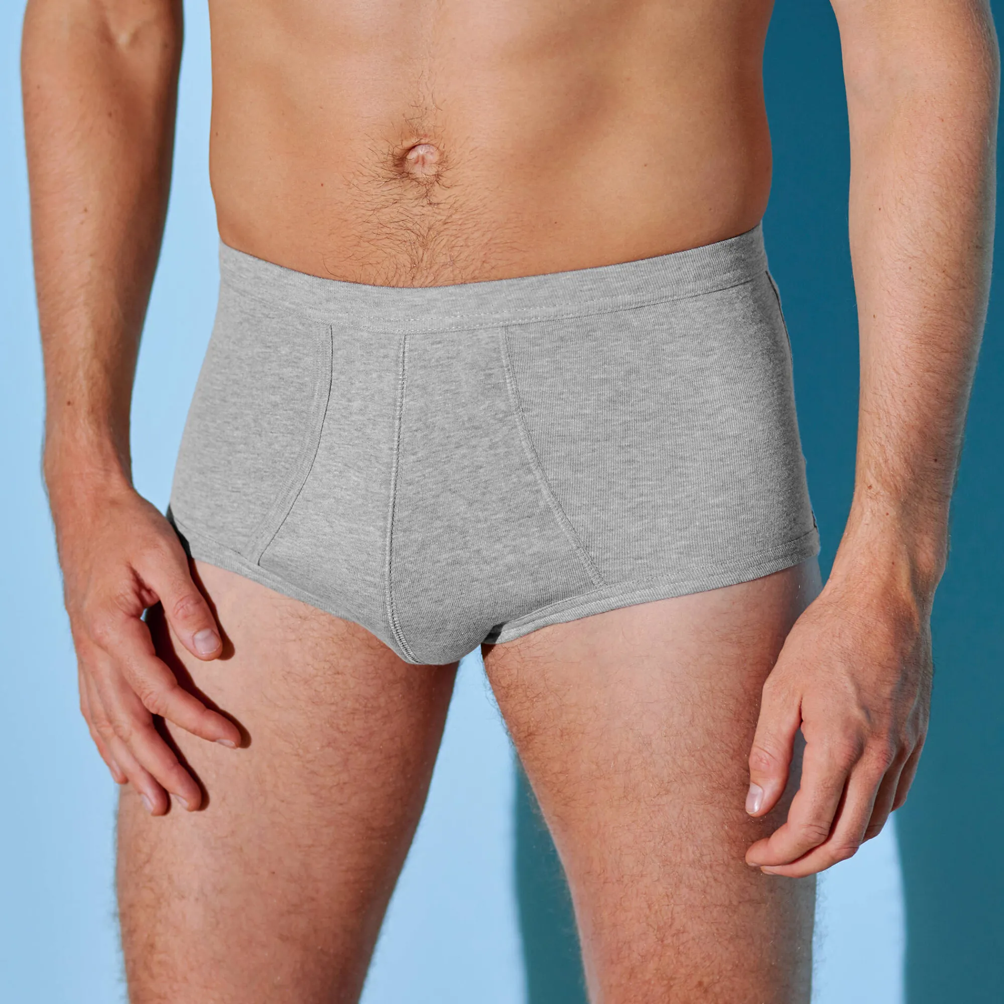 Ondergoed<Blancheporte Open slip met hoge taille - set van 3 chiné grijs