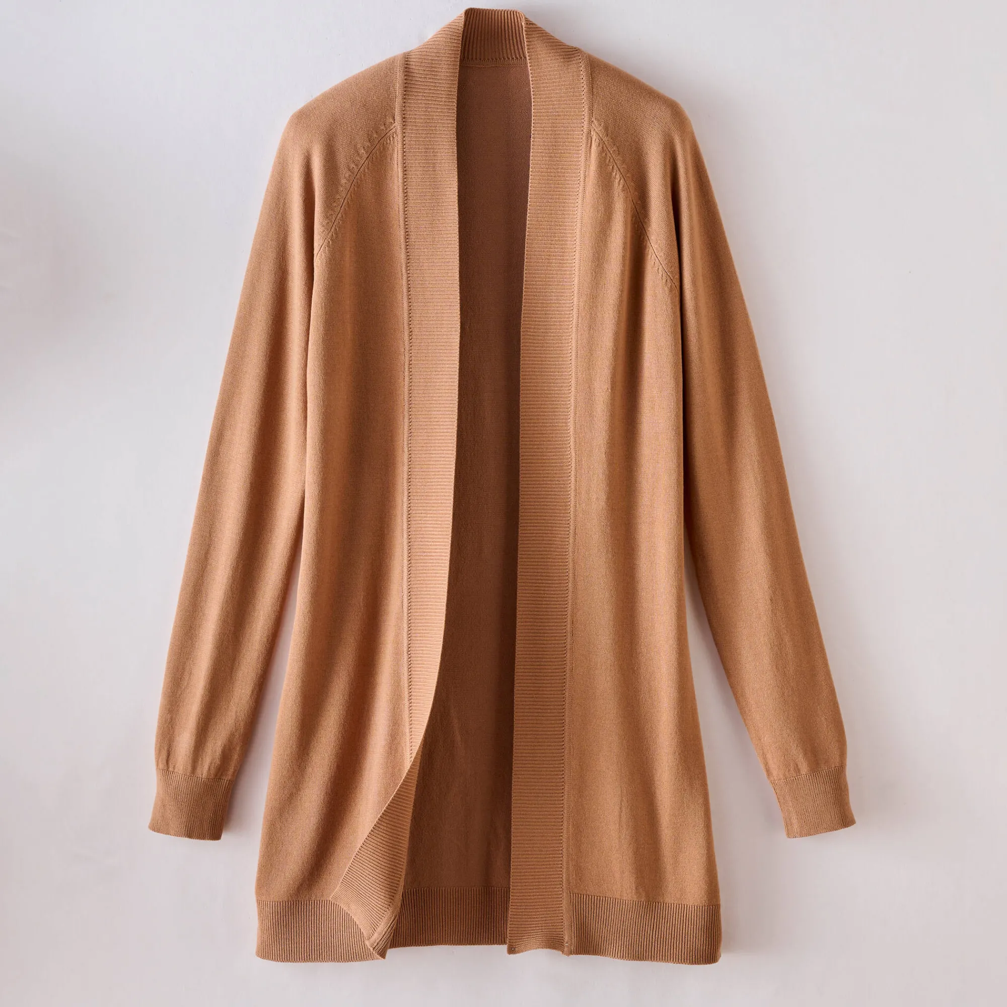 Trui En Vest<Blancheporte Open vest, lange mouwen karamel
