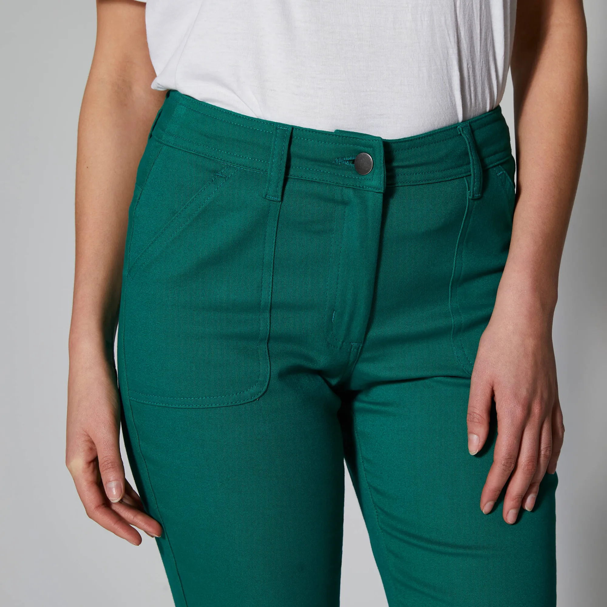Jeans<Blancheporte Oprolbare 3/4-broek groen