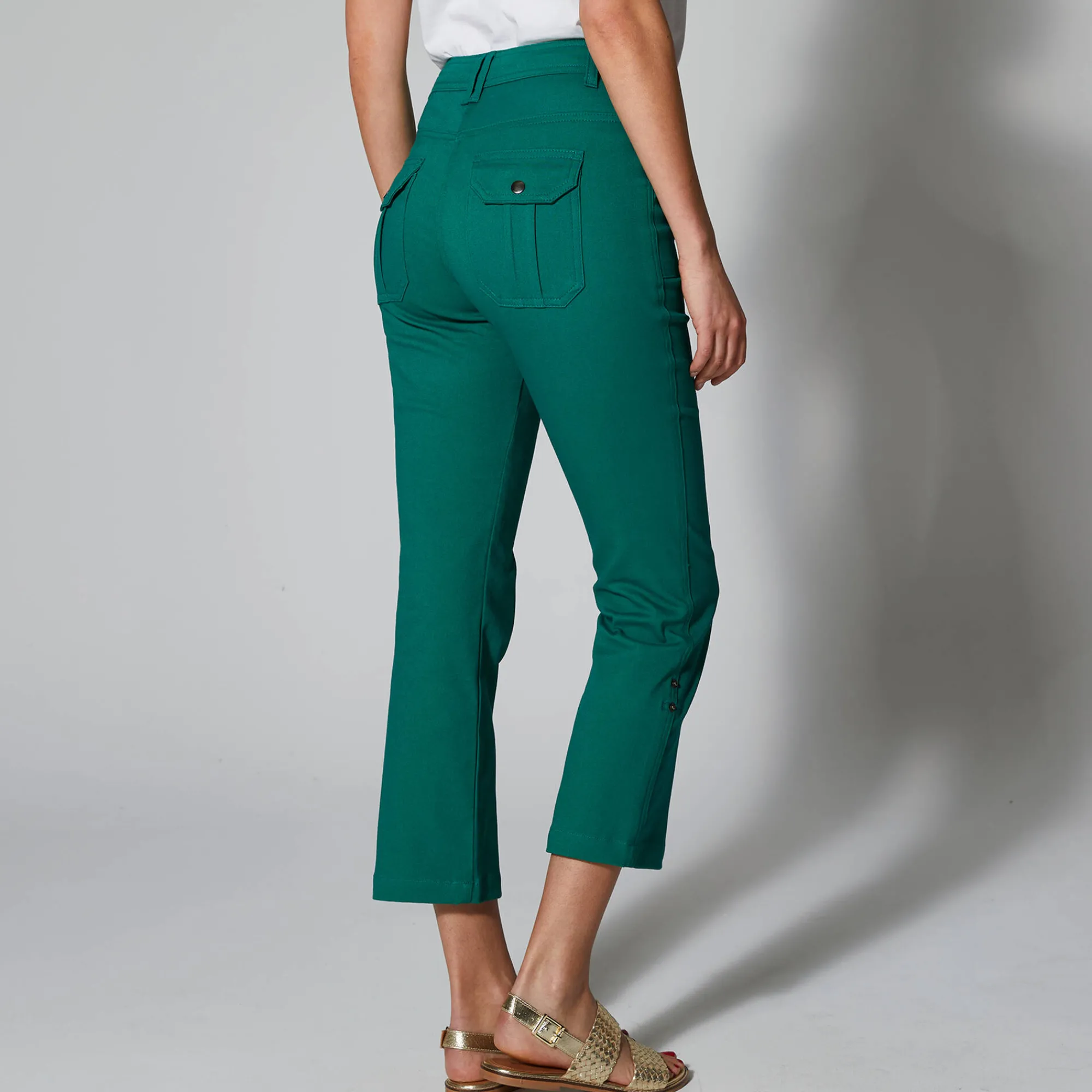 Jeans<Blancheporte Oprolbare 3/4-broek groen