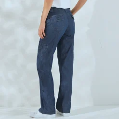 Jeans<Blancheporte Oprolbare jeans in battlestijl stone