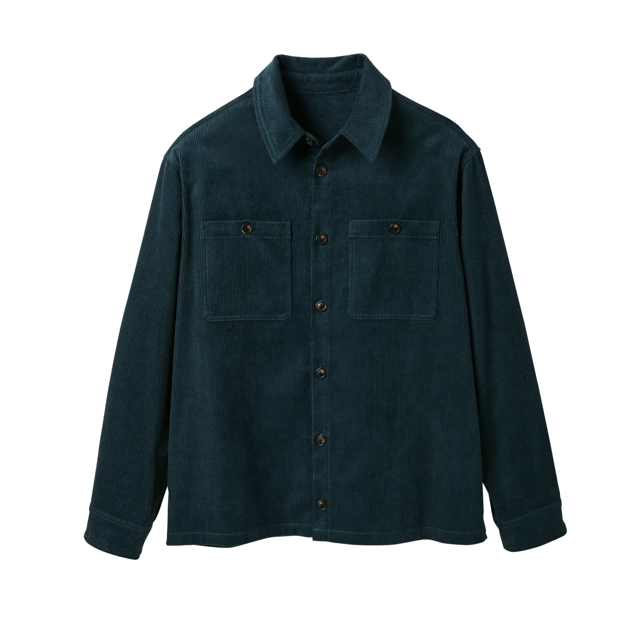 T-Shirt, Hemd En Polo<Blancheporte Overhemd met knoopsluiting, in ribvelours staalblauw