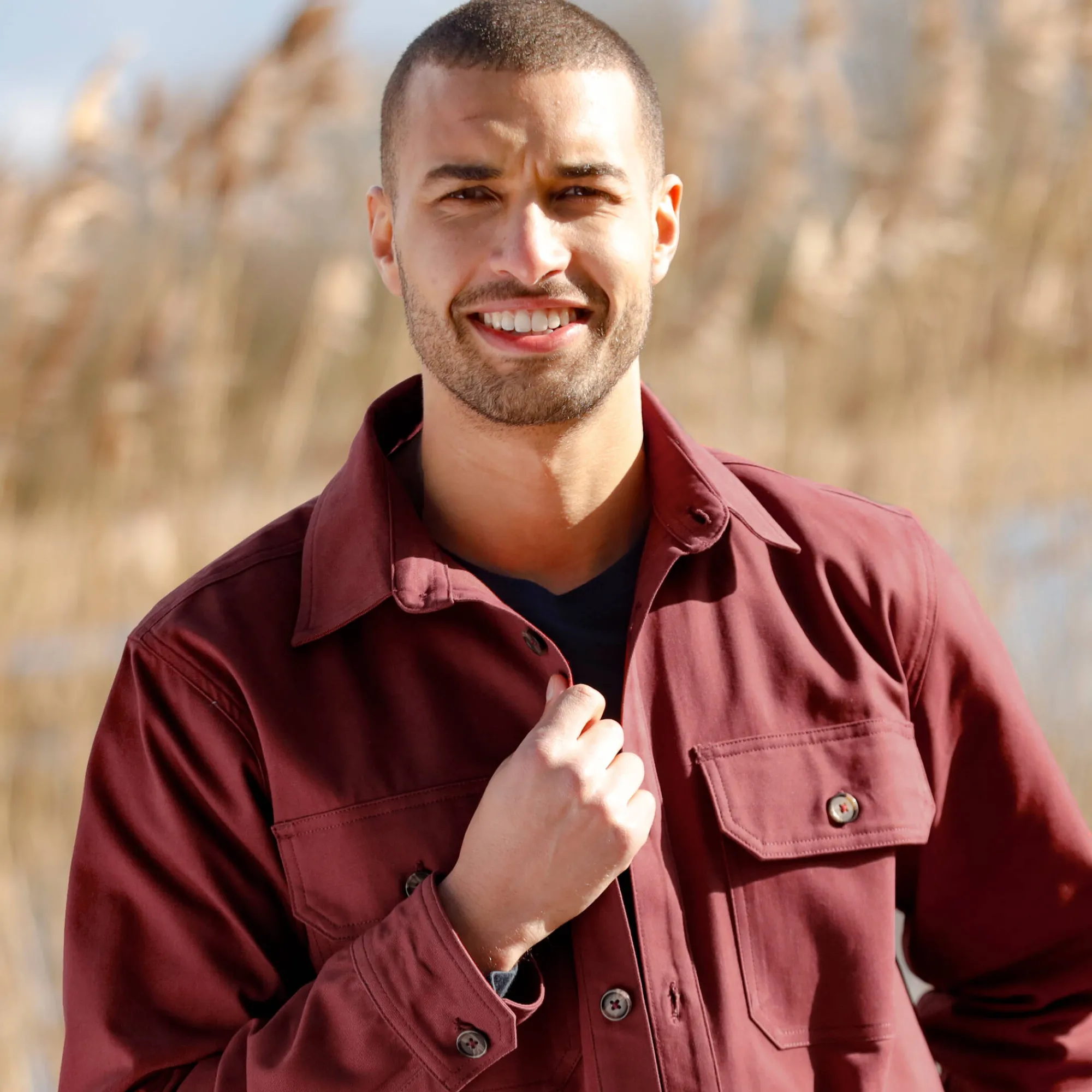 T-Shirt, Hemd En Polo<Blancheporte Overhemd met knoopsluiting, in twill met peau-de-pêche touch bordeaux