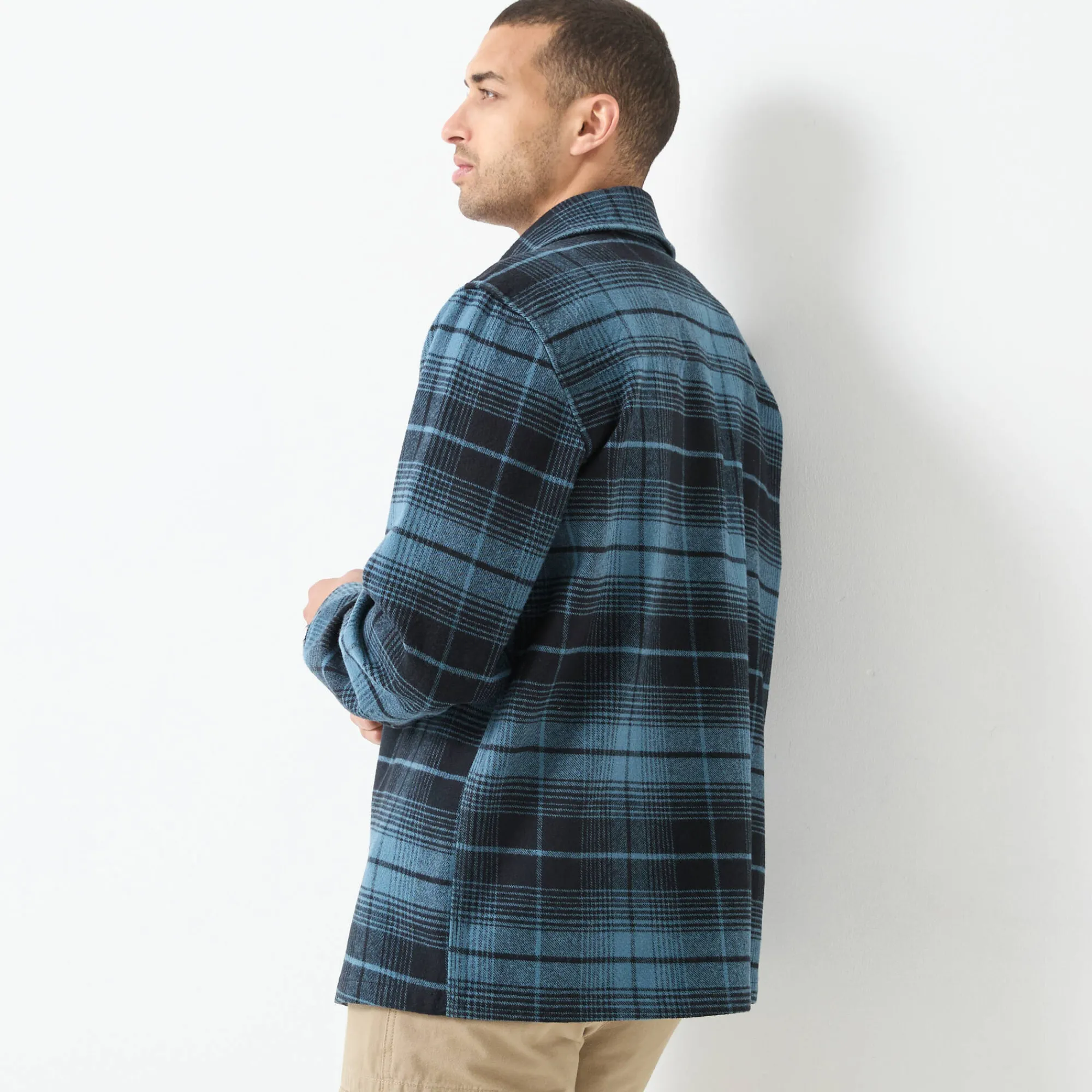 T-Shirt, Hemd En Polo<Blancheporte Overhemd met knopen, in geruit flanel van zware kwaliteit blauw / zwart
