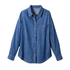 Bloes En Tuniek<Blancheporte Oversize jeanshemd stone