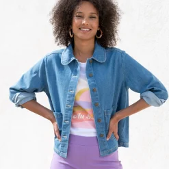 Jas En Mantel<Blancheporte Paletotjasje in jeans bleached