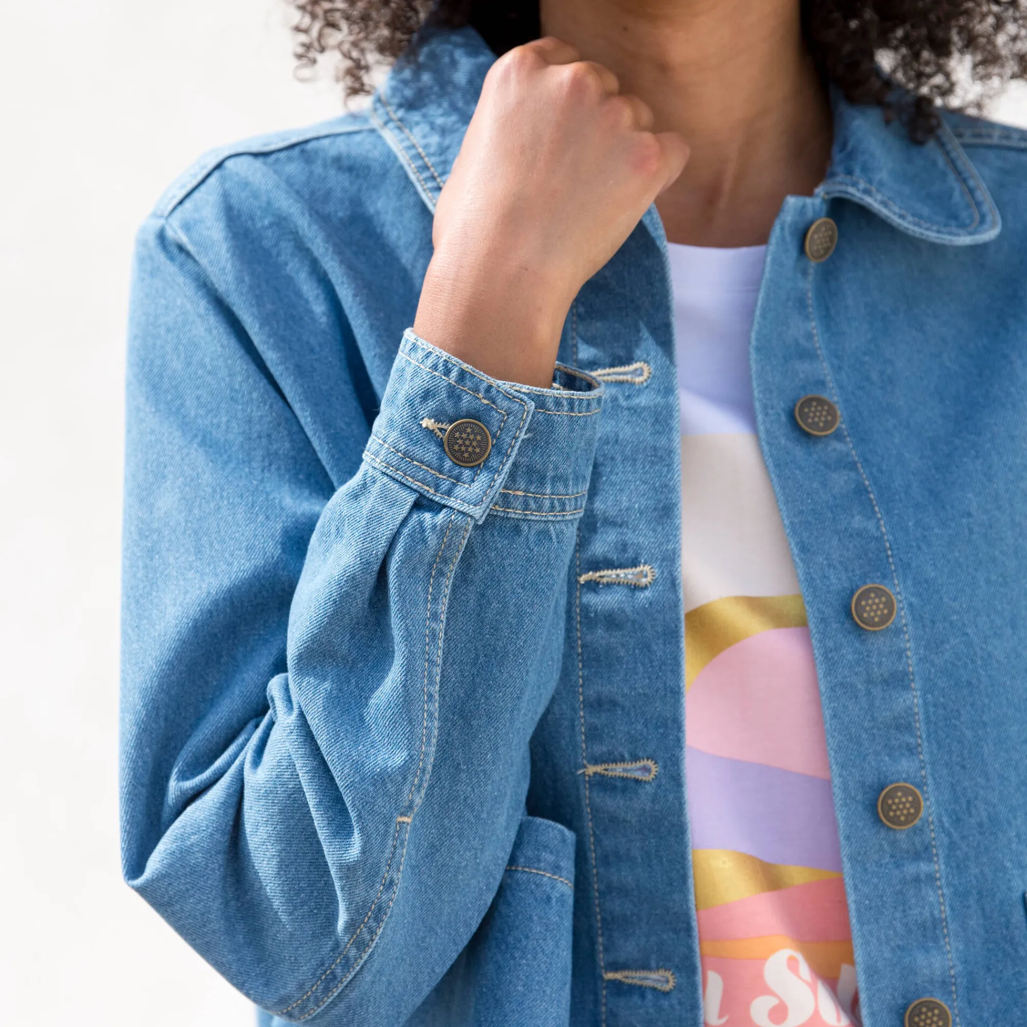 Jas En Mantel<Blancheporte Paletotjasje in jeans bleached