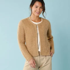 Trui En Vest<Blancheporte Paletotvest, harig tricot beige