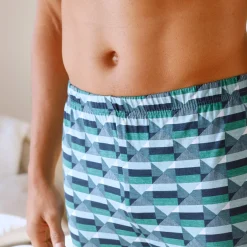 Pyjama En Kamerjas<Blancheporte Pantalon pyjama coton imprimé blauw / groen