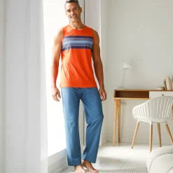 Pyjama En Kamerjas<Blancheporte Pantalon pyjama coton uni grijsblauw