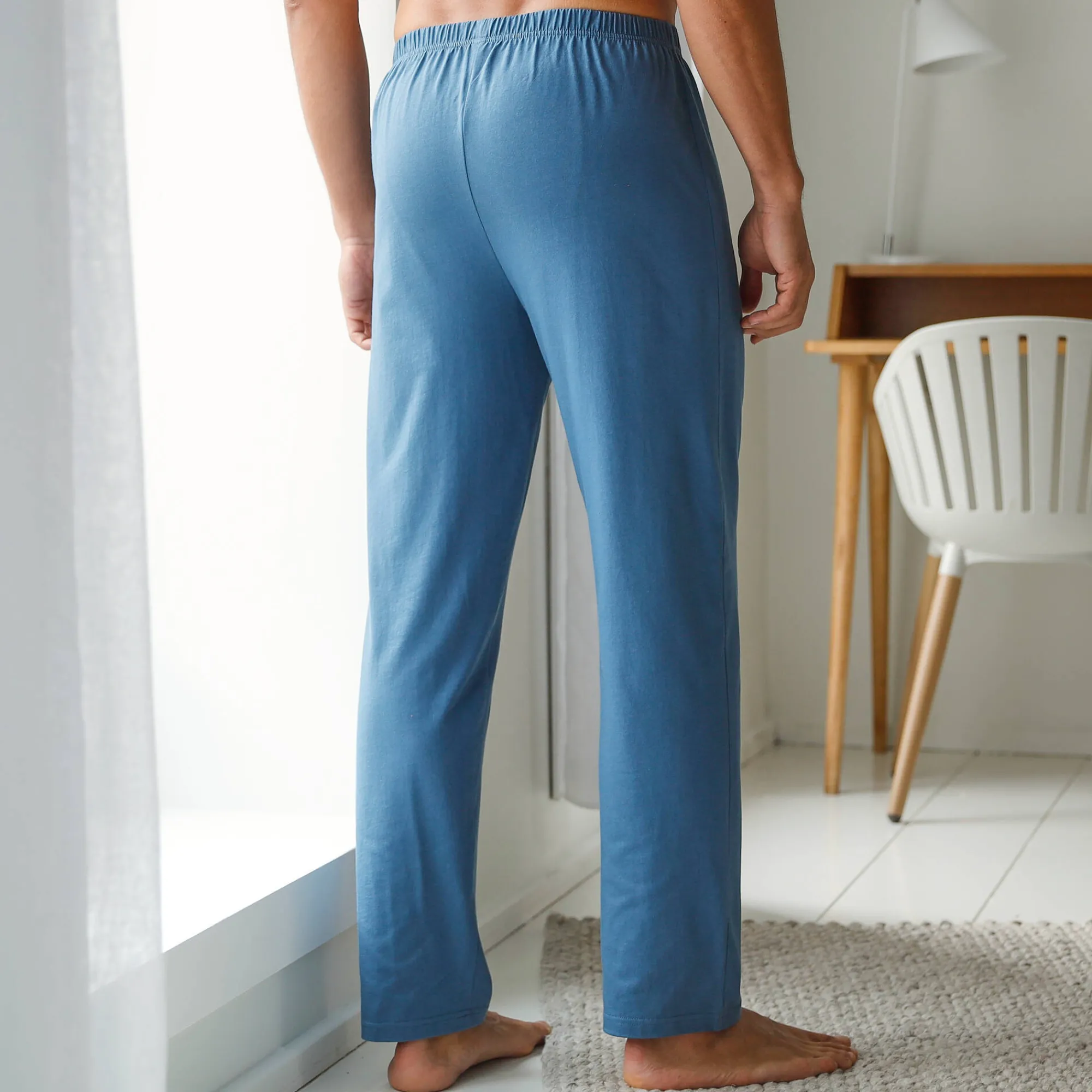 Pyjama En Kamerjas<Blancheporte Pantalon pyjama coton uni grijsblauw