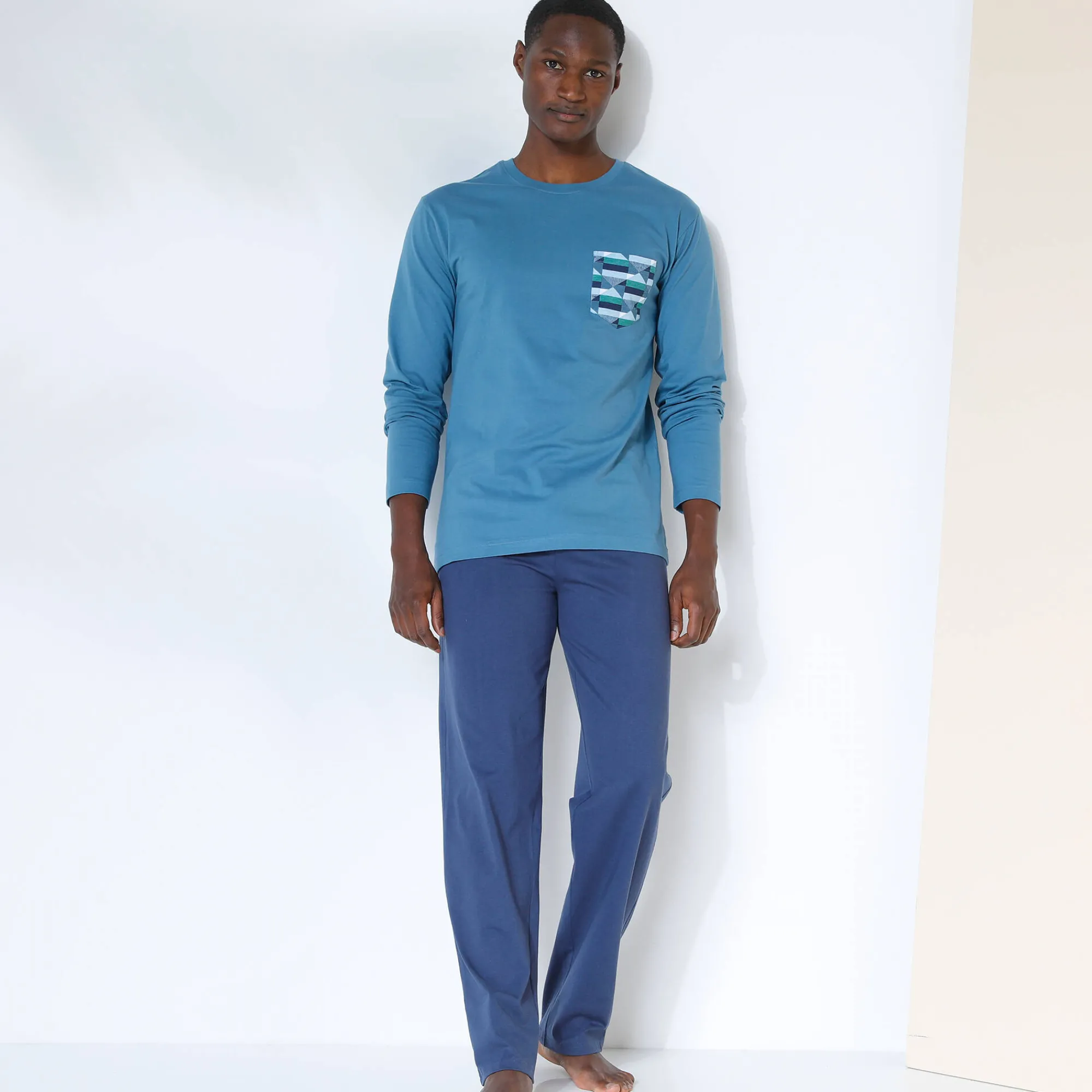 Pyjama En Kamerjas<Blancheporte Pantalon pyjama coton uni marine